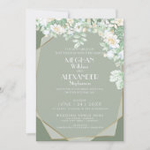 Weddensuitnodiging | Moderne geometrische wilde bl Kaart (Voorkant)