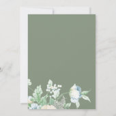 Weddensuitnodiging | Moderne geometrische wilde bl Kaart (Achterkant)