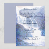 Weddensuitnodiging | Paars waterval Kaart (Voorkant / Achterkant)