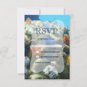Weddensuitnodiging   RSVP onderwater Uitzicht Kaartje