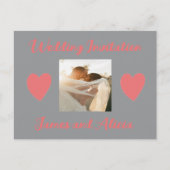 Weddensuitnodiging Uitnodiging Briefkaart (Voorkant)