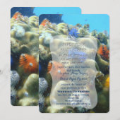 Weddensuitnodiging | Uitzicht onderwater Kaart (Voorkant / Achterkant)