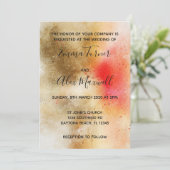 Weddensuitnodiging | Vet Waterverf script Kaart (Staand voorkant)