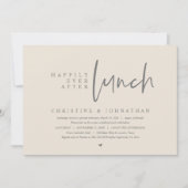 Weddensuitsluiting, gelukkig altijd na Lunch Party Kaart (Voorkant)