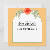 Weddign Square Gatefold Invitation Kaart (Achterkant)