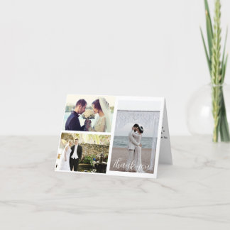 Wedding 3 Foto Collage Bedankkaart