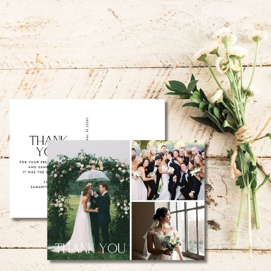 Wedding 3 Fotocollage Dank u Briefkaart