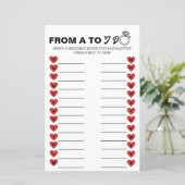 Wedding A tot Z Game - Leuke Vrijgezellenfeest Act (Staand voorkant)