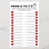 Wedding A tot Z Game - Leuke Vrijgezellenfeest Act (Voorkant)