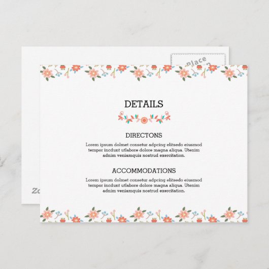 Wedding Accommodation Kaart (Voorkant / Achterkant)