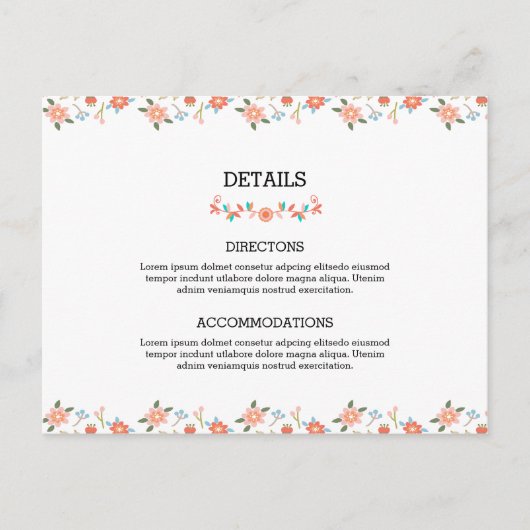 Wedding Accommodation Kaart (Voorkant)