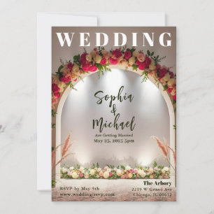 Wedding Achtergrond Magazine Hoesje Kaart