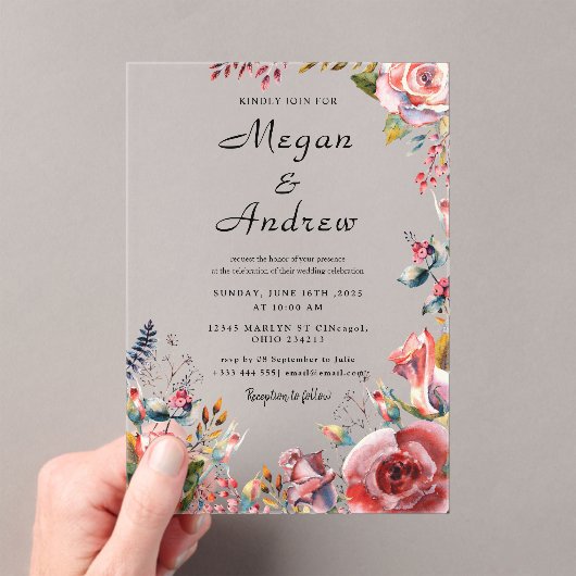 WEDDING Acrylic Invitations (In situ (ordinateur de poche))