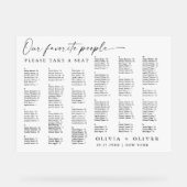 Wedding Alphabet tot 162 personen Zitting Grafiek Acryl Bord (Voorkant)