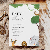 Wedding Animals Baby shower Kaart