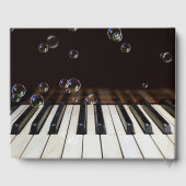 Wedding Anniversary Bubbles on Piano Keys Gastenboek (Achterkant)