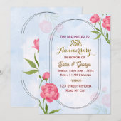 Wedding Anniversary Invitations  (Devant / Derrière)