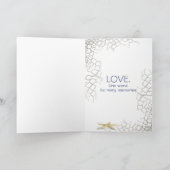 wedding anniversary message in a bottle kaart (Binnen)