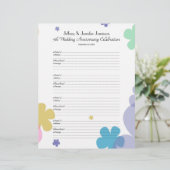 Wedding Anniversary Party Guest Book Sign-In Page (Debout devant)