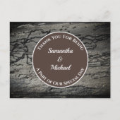 Wedding appreciation Rustic Driftwood Bedankt Briefkaart (Voorkant)