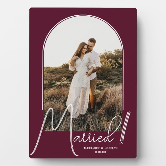 Wedding Arch Photo Burgundy Fotoplaat (voorkant)