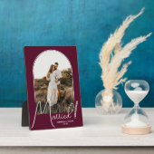 Wedding Arch Photo Burgundy Fotoplaat (Zijkant)