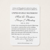 Wedding at Cana Catholic Marriage Blessing Invitat (Dos)
