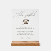 Wedding audio guestbook acrylic sign (Recto)