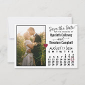 Wedding August 2024 - kalender - Aangepaste foto w Save The Date (Voorkant)