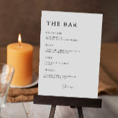 Wedding Bar Menu Sign Sjabloon, Kaart