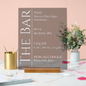 Wedding Bar Sign - Custom Acrylic Drink Display (Huwelijk)