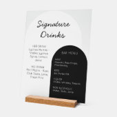 Wedding Bar Sign - Custom Arch Acrylic Display (Angle)