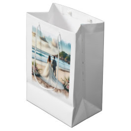 Wedding Beach Couple Medium Cadeauzakje