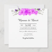 Wedding Beauful Floral Iivitation Kaart (Voorkant)