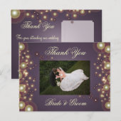 Wedding Bedankt Foto briefkaarten. Briefkaart (Voorkant / Achterkant)
