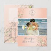 Wedding Bedankt Foto briefkaarten. Briefkaart (Voorkant / Achterkant)