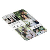 Wedding Bedankt Foto Collage Magneet (Rechterzijde)