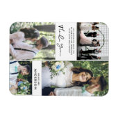 Wedding Bedankt Foto Collage Magneet (Horizontaal)