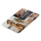 Wedding Bedankt Foto Collage Magneet (Linkerzijde)