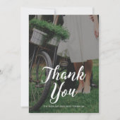 Wedding Bedankt Foto met Typografie Kaart (Voorkant)