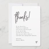 WEDDING BEDANKT foto van handgeschreven modern ber Kaart (Voorkant)