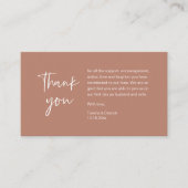 Wedding Bedankt voor je aanwezigheid, modern minim Informatiekaartje (Voorkant)