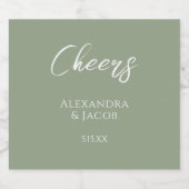 Wedding Beer Labels Elegant Typography Bier Etiket (Enkel label)