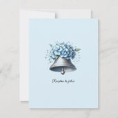 Wedding Bells Blue Hydrangea Uitnodiging (Achterkant)