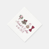 Wedding Bells Flowers Bow Stropdas Personalized Na Servet (Hoek)