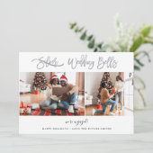 Wedding Bells Multi Photo Verloving Kaart (Staand voorkant)