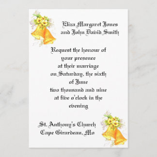 Wedding Bells-uitnodiging Kaart
