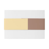 Wedding Belly Band Mocha Mousse Arched Uitnodigingen Wikkel (Achterkant Voorbeeld)