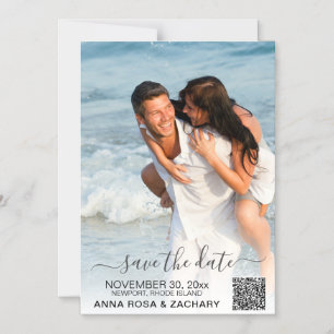 *~* WEDDING BESPAAR DE DATUM - QR Website AR6 Magnetische Uitnodiging