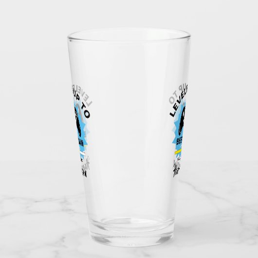 Wedding Best Man Leveled Up Gamer Fun Glass Glas (Links)